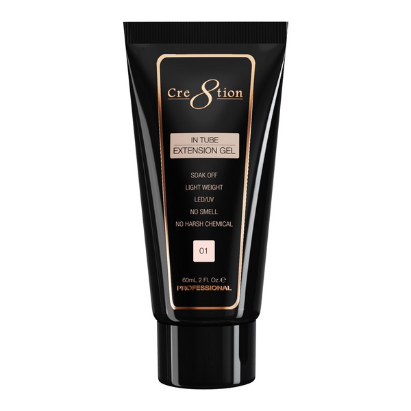 Cre8tion In Tube Extension Poly Tap Gel - 01