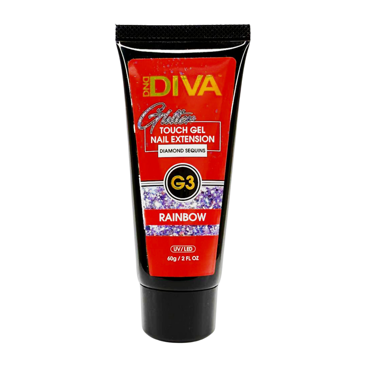 DND Diva Glitter Touch Gel - G03 Rainbow