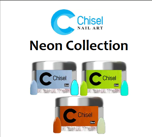 Chisel Acrylic & Dipping Powder 2 oz Glow in The Dark Collection 24