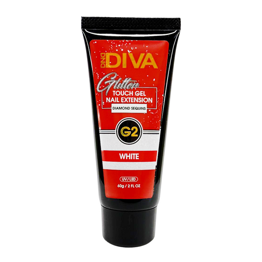 DND Diva Glitter Touch Gel - G02 White