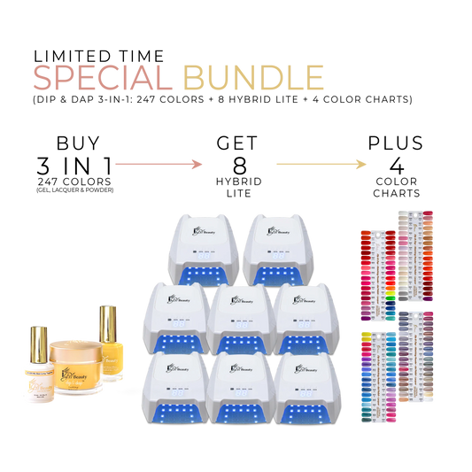 SPECIAL SALE BUNDLE - DIP & DAP 3 IN 1 PROFESSIONAL COLLECTION 1-247 + 8 HYBRID LITE