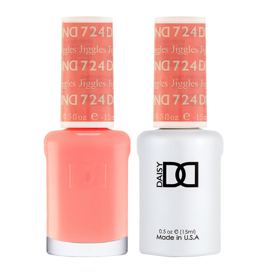 DND724 Jiggles#724 – A light and creamy peach pink with white undertones