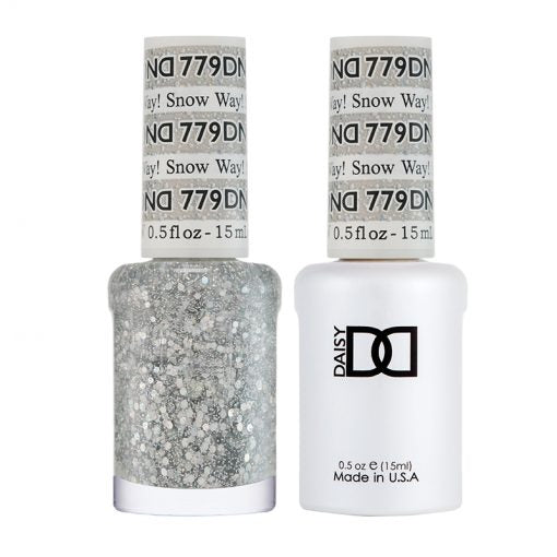 DND779 Snow Way! #779 – An iridescent silver with large multi-colored glitter